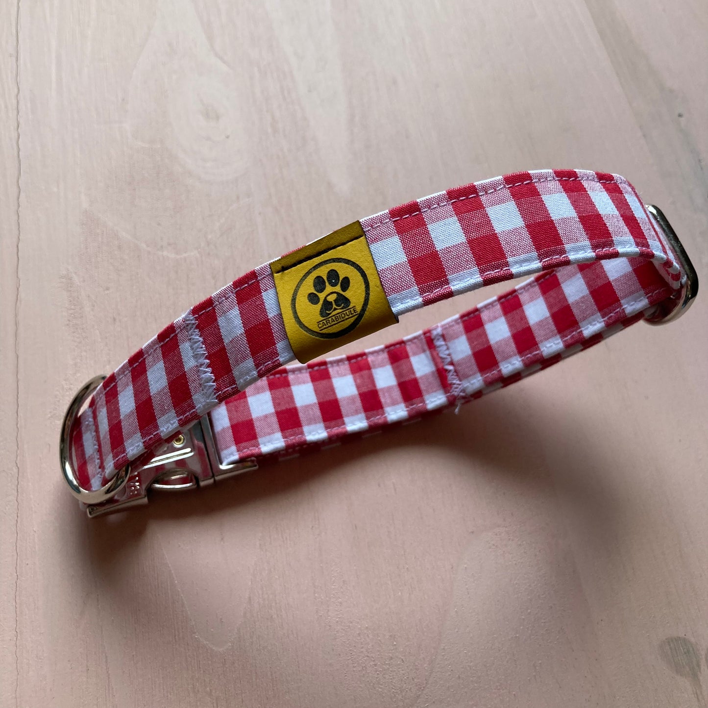 Collier ajustable - Carreaux rouge