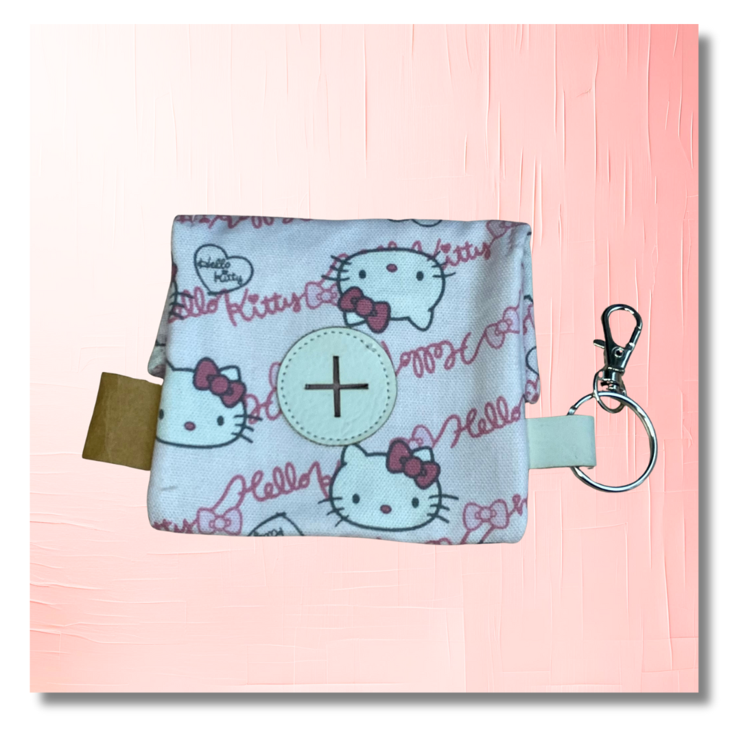 Pochette pour sacs à crottes Kawaii Rose