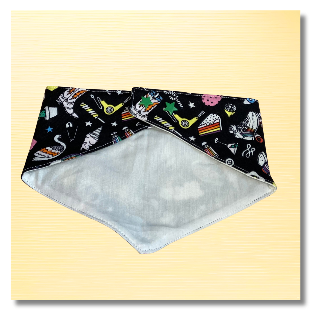 Bandana Chien Girly - Réversible Blanc – Accessoire Été Fait Main