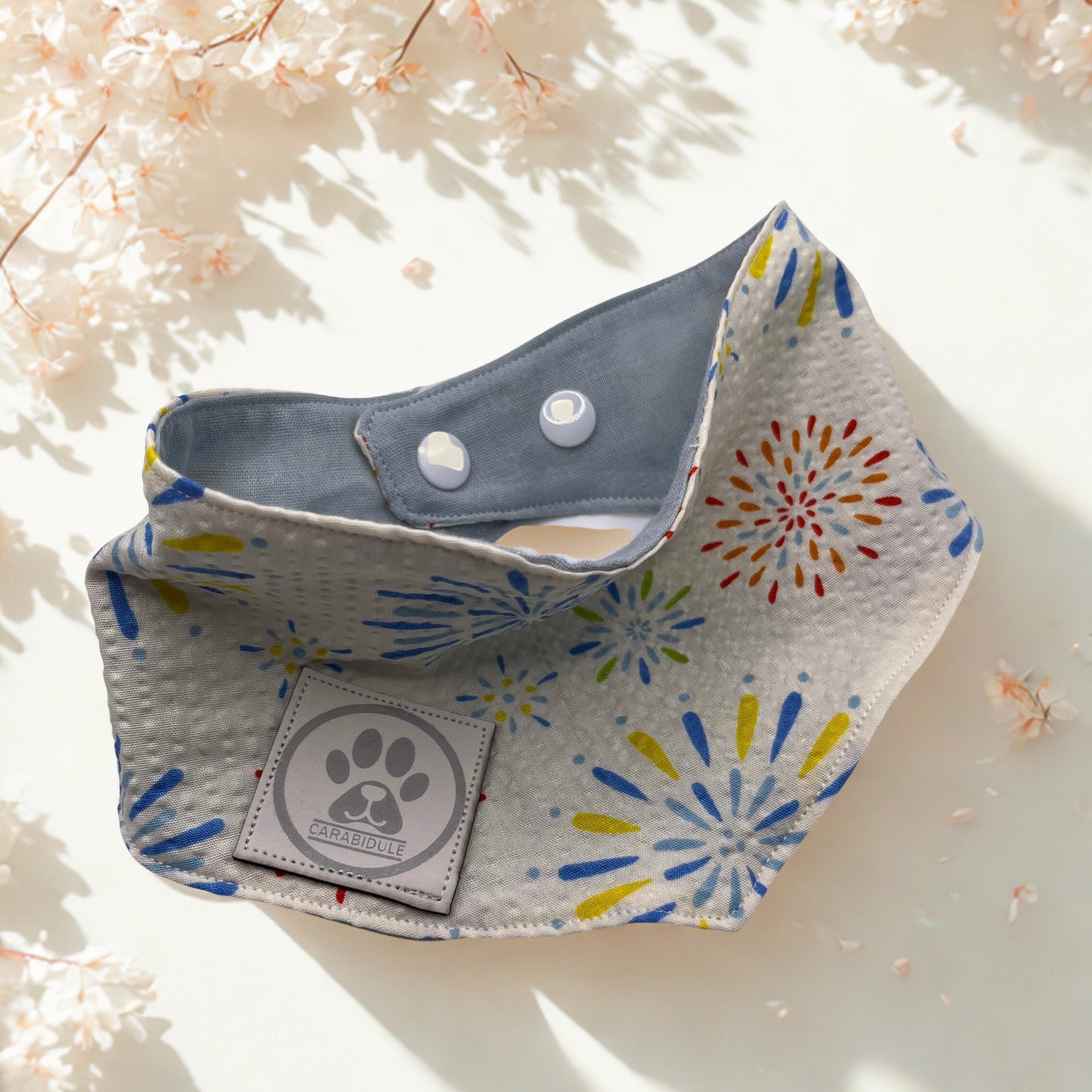 Bandana pour chien – Motif Matsuri – Tissu japonais – Collection Printemps Été 2026