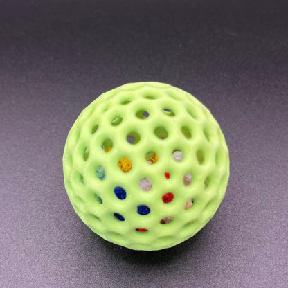 Balle pour chat imprimée en 3D – Jouet sonore zéro déchet | Couleur surprise