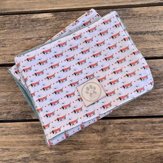 Serviette essuie-pattes pour chien – Teckel