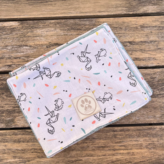 Serviette essuie-pattes pour chien - Origami