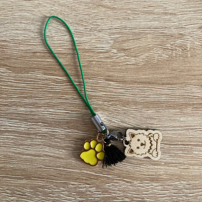Breloque charm chien téléphone Carabidule