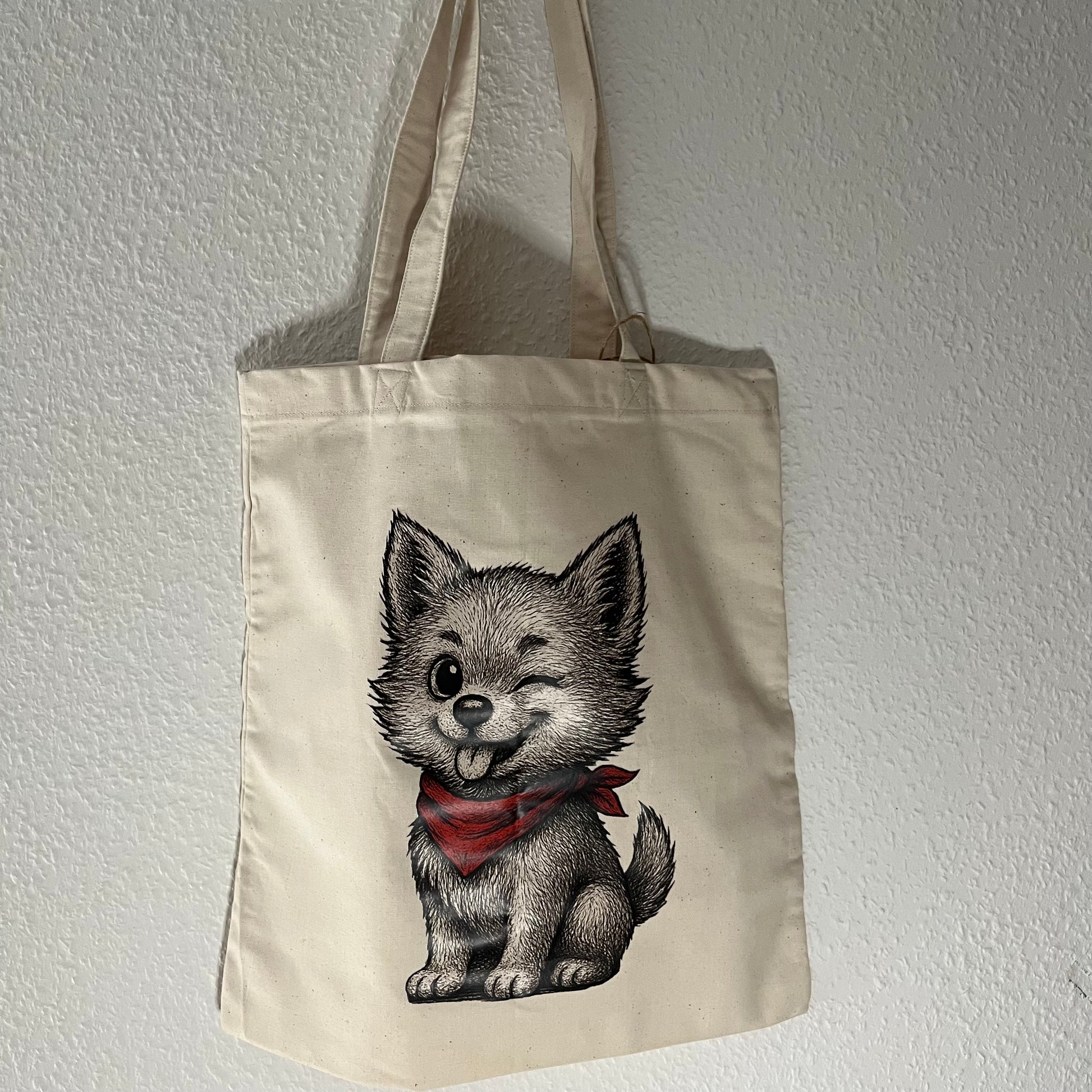 tote bag chien illustration numérique L’Espiègle Carabidule