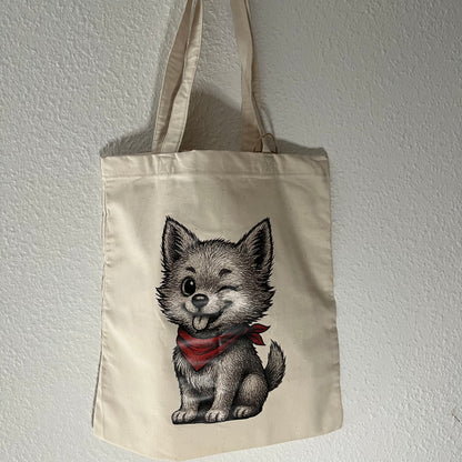 tote bag chien illustration numérique L’Espiègle Carabidule