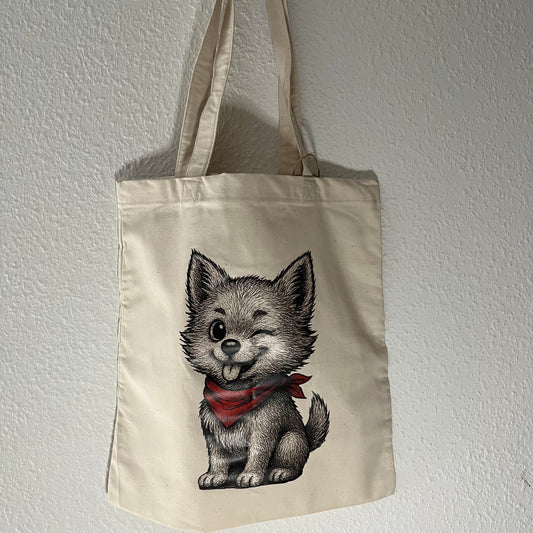 tote bag chien illustration numérique L’Espiègle Carabidule