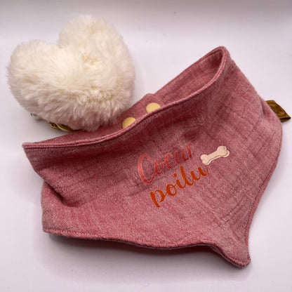 🐾 Bandana chien et chat personnalisé – Capsule Saint-Valentin