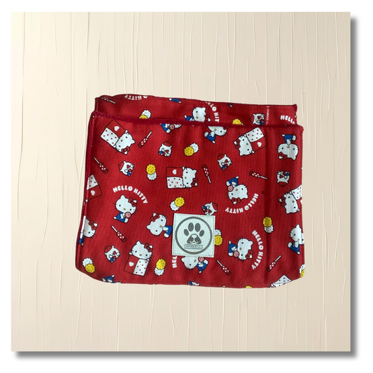 Serviette essuie-pattes License Kitty rouge
