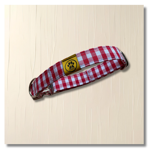 Collier ajustable - Carreaux rouge