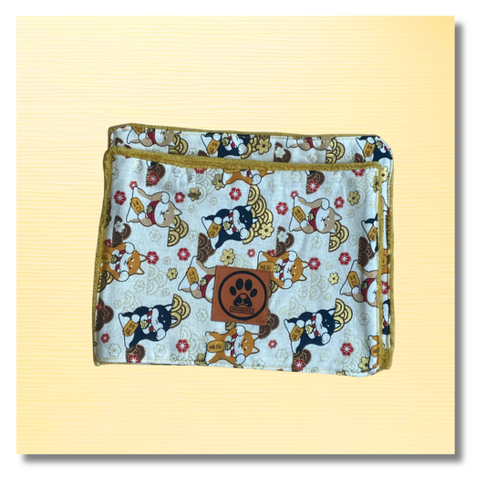 Serviette essuie-pattes Shiba Jaune